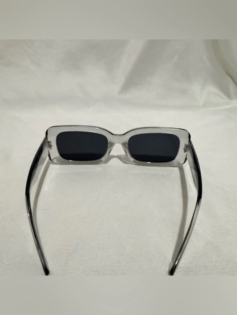Light Grey Square Frame Glasses